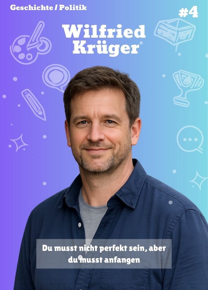 Beispielkarte Wilfried Krüger, Geschichte und Politik